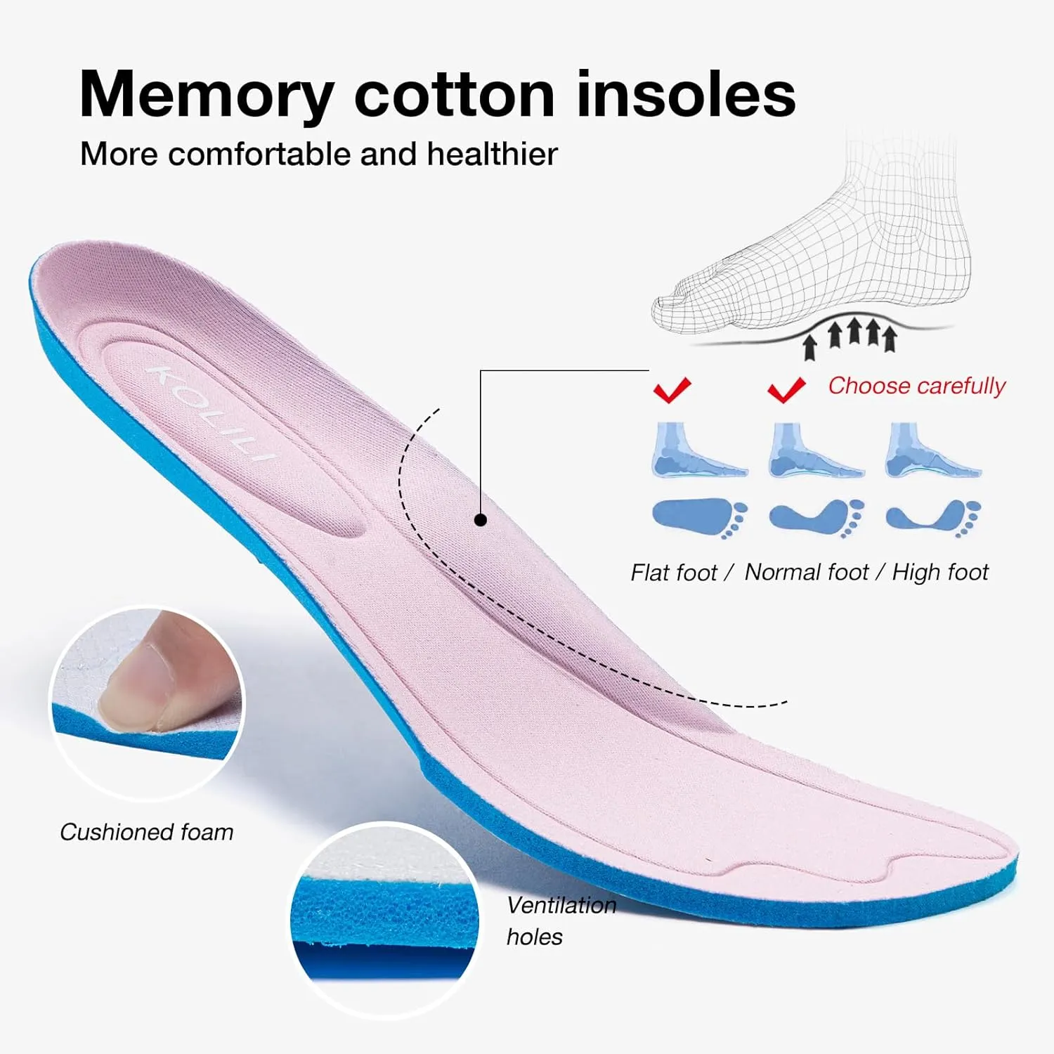 KOLILI Women's Wide Toe Box Shoes Easy Slip On Cushion Walking Sneakers