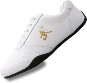 Kung Fu Shoes Boxing Karate Taekwondo Training Shoes Unisex Leather Breathable Taekwondo Shoes Martial Arts Shoes,Tai chi Kong Fu Shoes (Size:42 EU/8 US,Color:White)