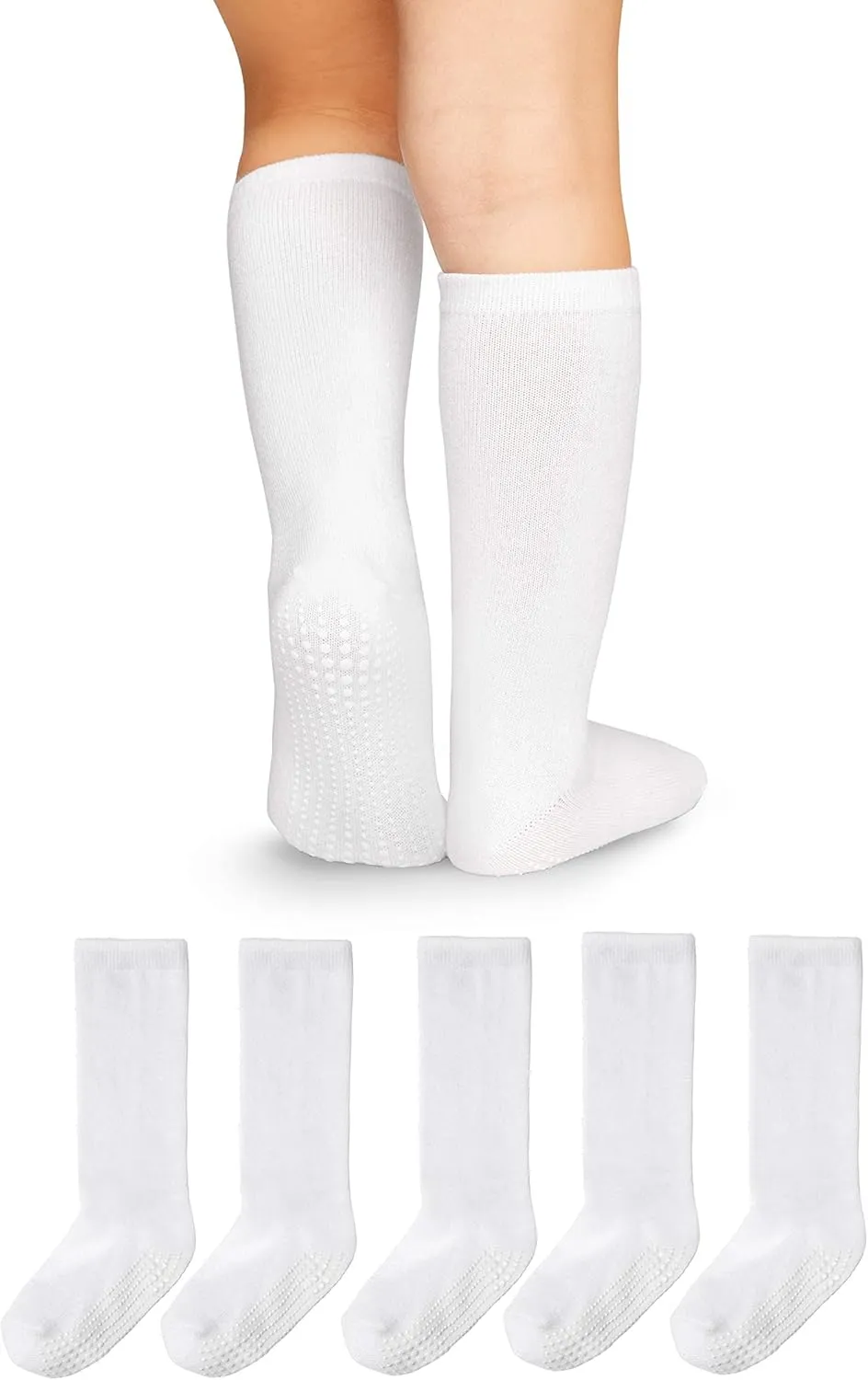 LA ACTIVE Girls Knee High Socks Cozy Warm Cotton Uniform Sports Socks for Baby Toddlers Kids Dress Socks