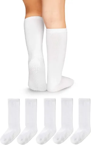 LA ACTIVE Girls Knee High Socks Cozy Warm Cotton Uniform Sports Socks for Baby Toddlers Kids Dress Socks