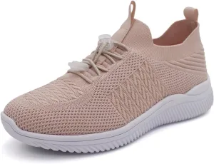 Laforst Womens Synthetic Mesh Upper Lace Up Slip Resistant Server Waitress Slip On Sneaker