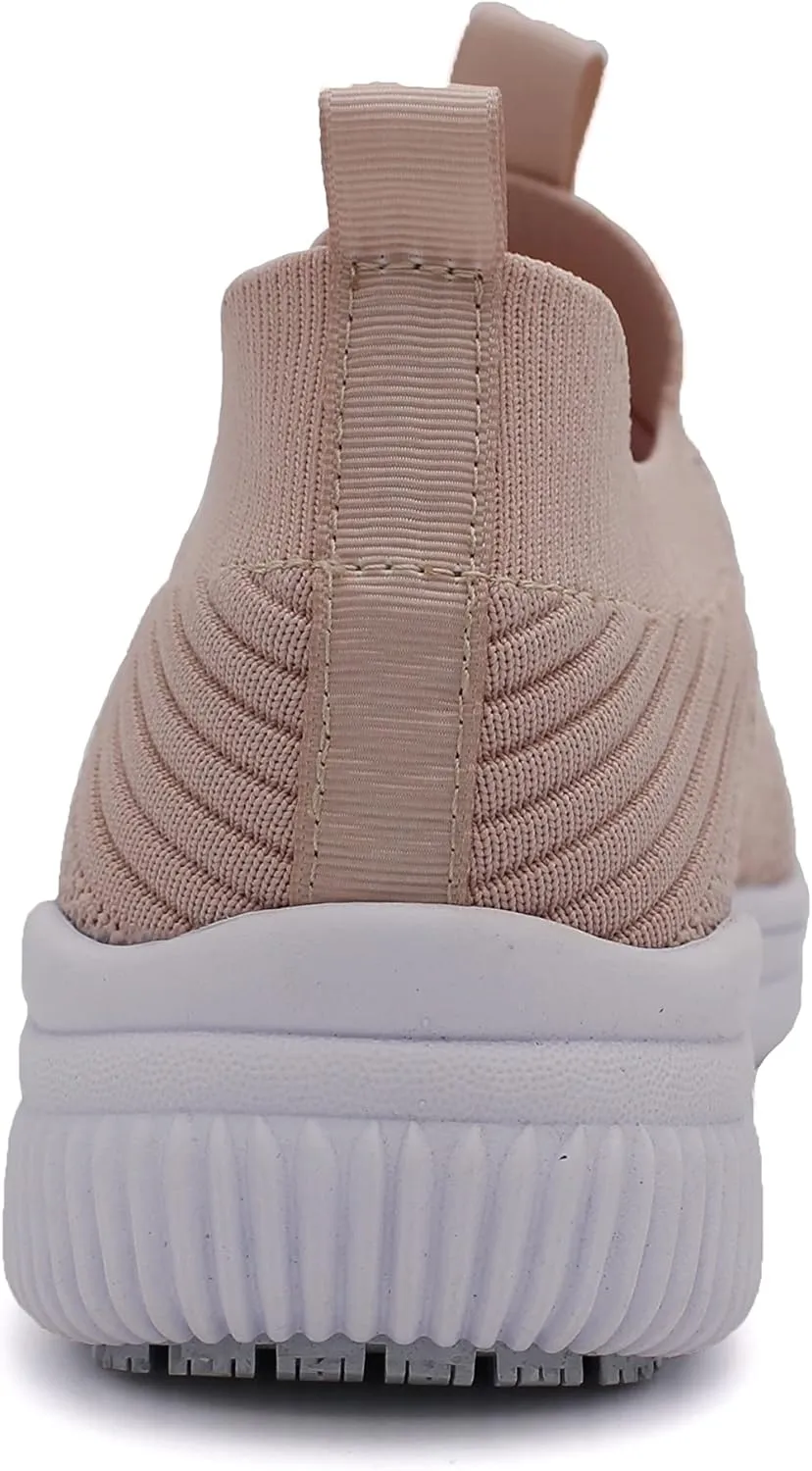 Laforst Womens Synthetic Mesh Upper Lace Up Slip Resistant Server Waitress Slip On Sneaker