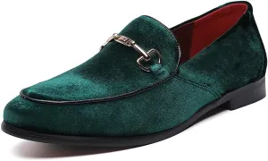 LCQL Men's Luxury Velvet Penny Loafer Shoes Noble Slip-on Suede Loafers Smoking Slippers Plus Size 7-13