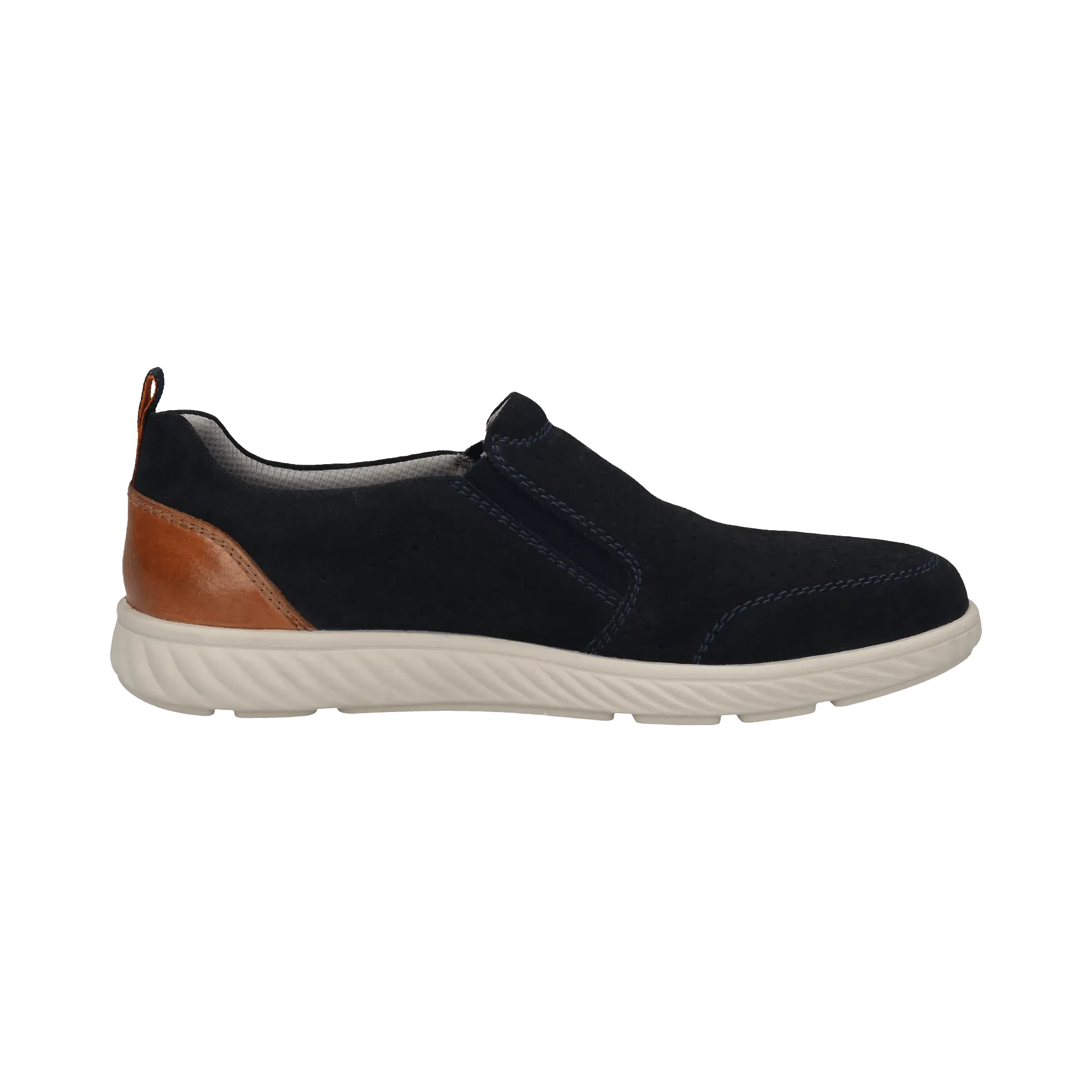 Leder Slip on dunkelblau