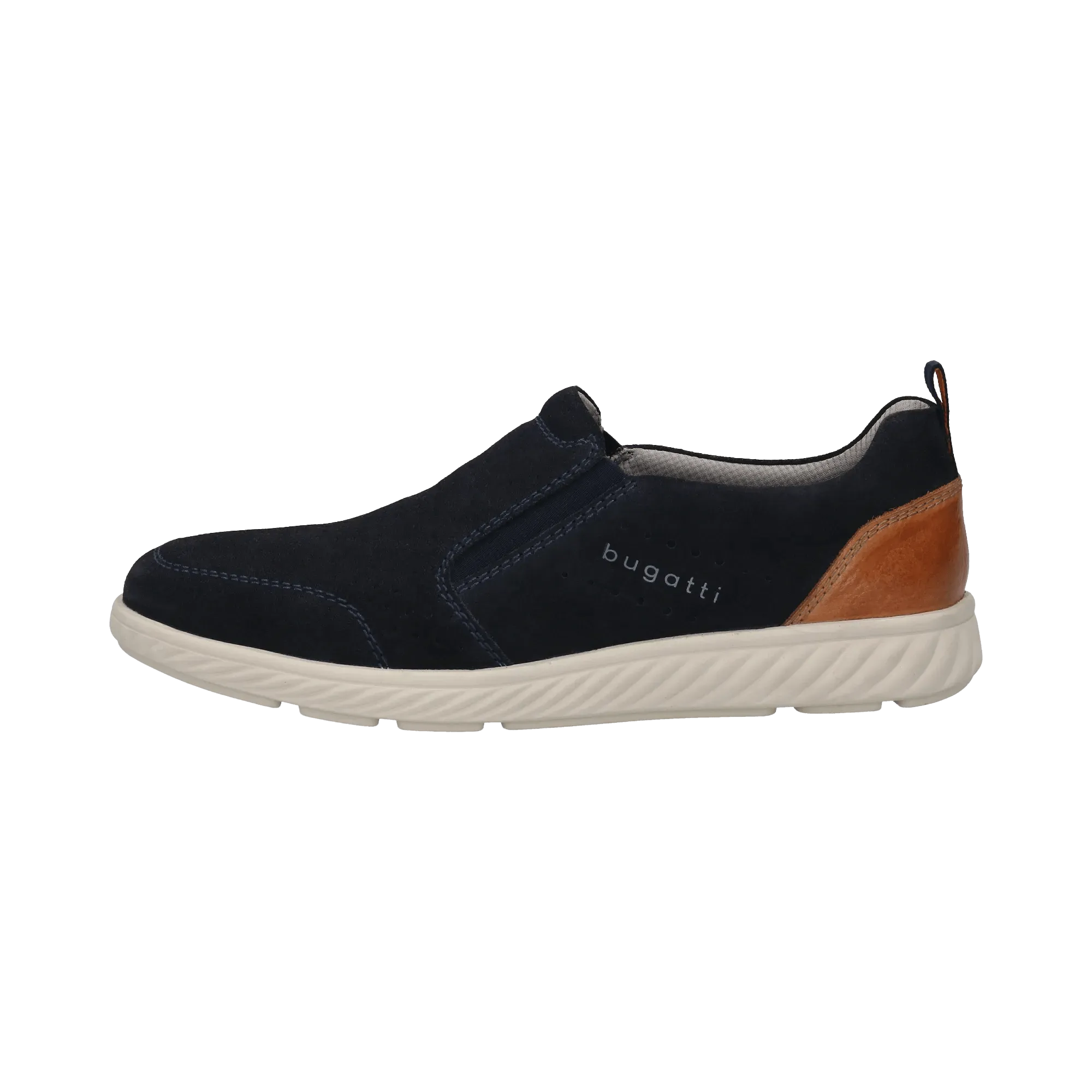 Leder Slip on dunkelblau