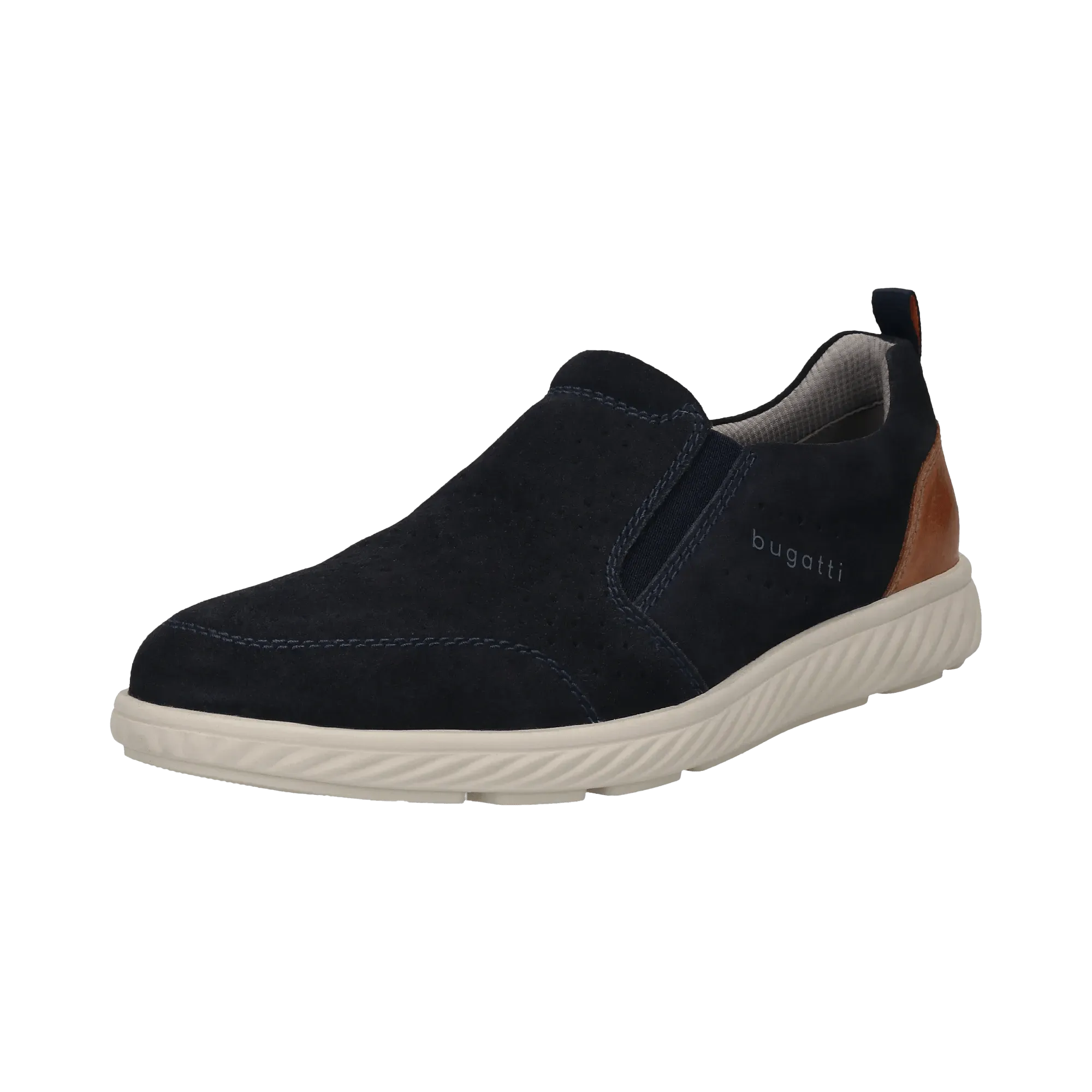 Leder Slip on dunkelblau