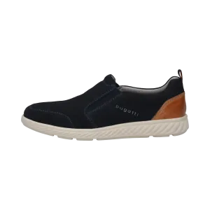 Leder Slip on dunkelblau