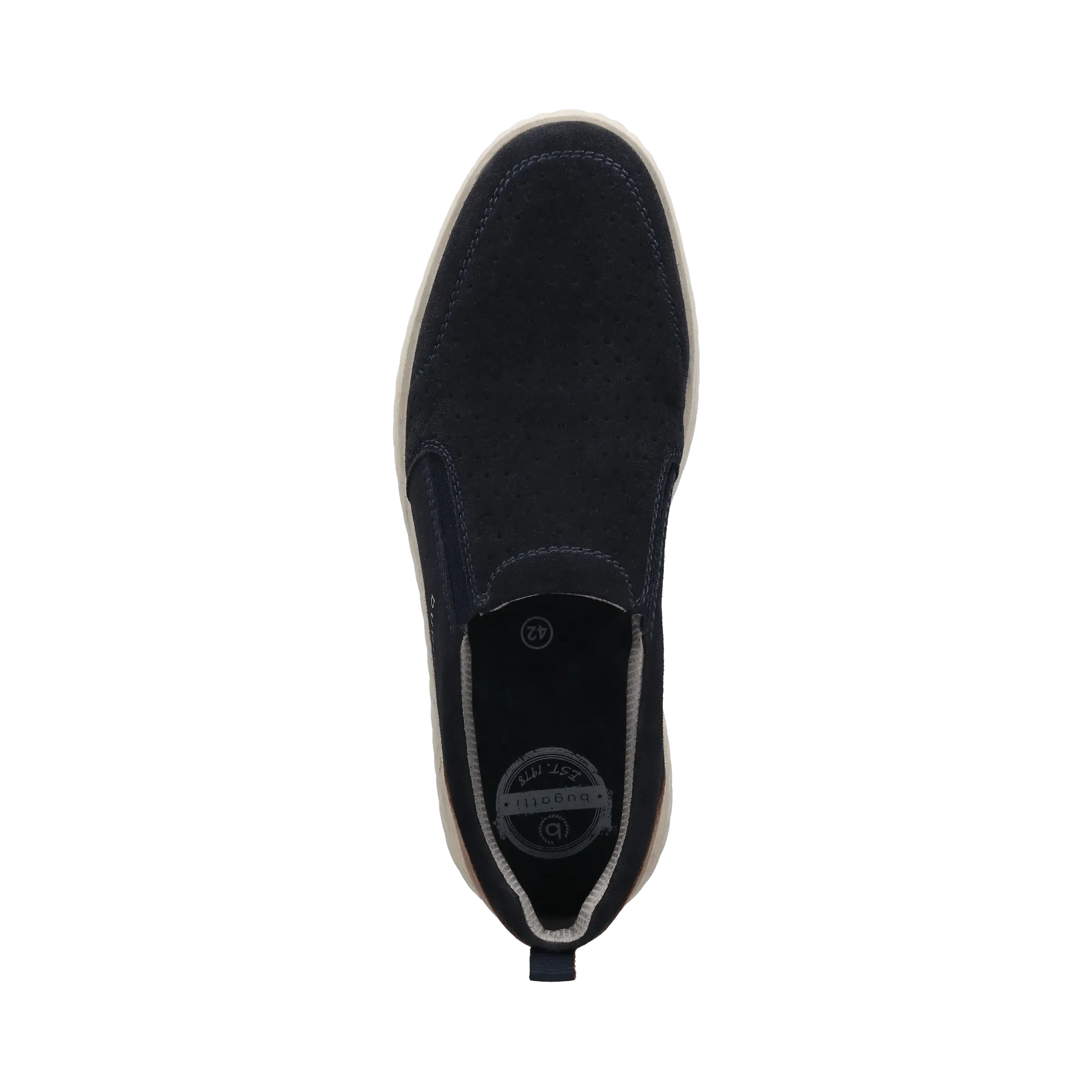 Leder Slip on dunkelblau