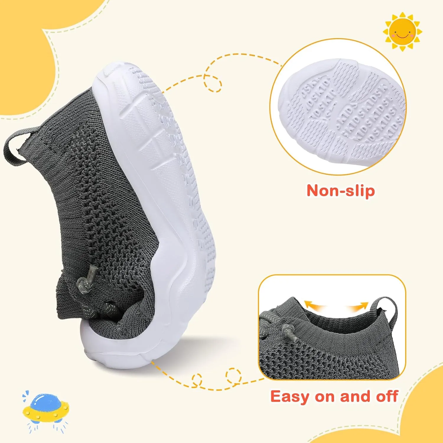 LeIsfIt Toddler Shoes Boys Girls Barefoot Shoes Kids Breathable Sneakers Tennis Shoes Slip on Shoes