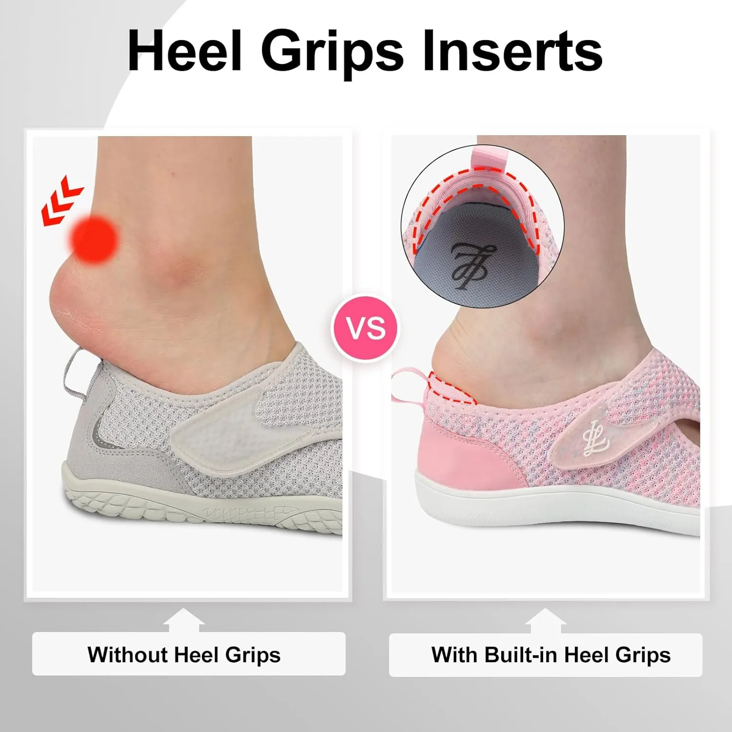 LeIsfIt Womens Wide Diabetic Shoes Adjustable Barefoot Walking Shoes Breathable Zero Drop Sneakers for Wide Width Arthritis Edema Feet Size 6-12