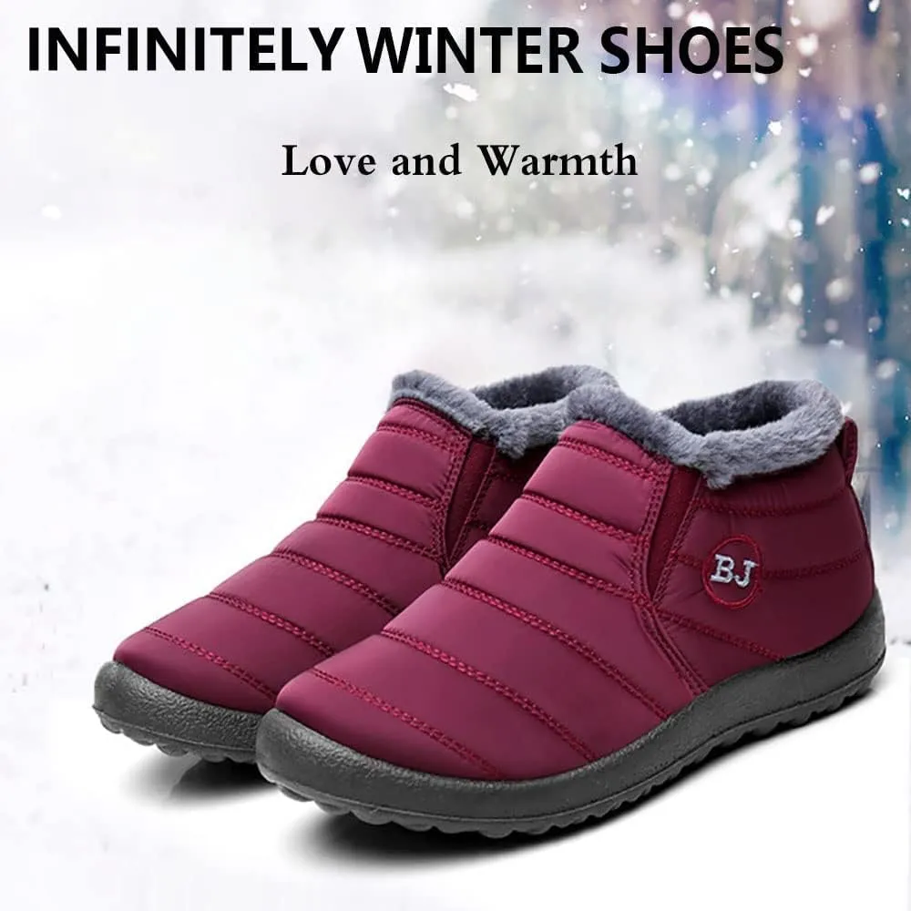 LELEBEAR Boojoy Winter Boots,Infinitely Snow Boots,Winter Snow Boots for Women Men Anti-Skid House Shoes Ankle Boots
