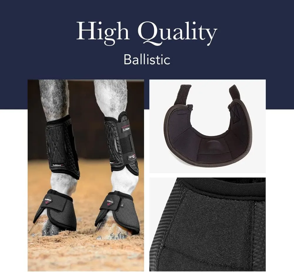 LeMieux Black Ballistic Overreach Horse Boots - Over Reach or Bell Boots for Horses - Protective Gear and Training Equipment - Equine Boots, Wraps & Accessories