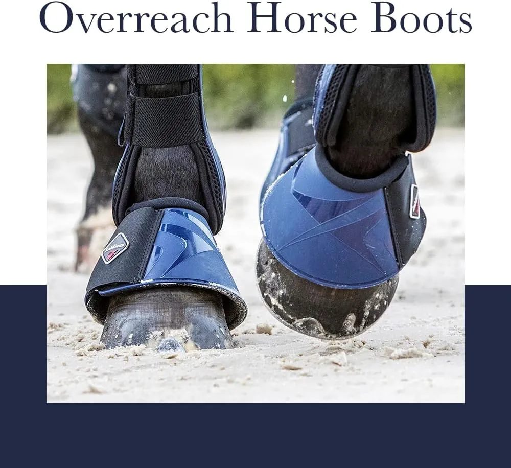 LeMieux Black Ballistic Overreach Horse Boots - Over Reach or Bell Boots for Horses - Protective Gear and Training Equipment - Equine Boots, Wraps & Accessories