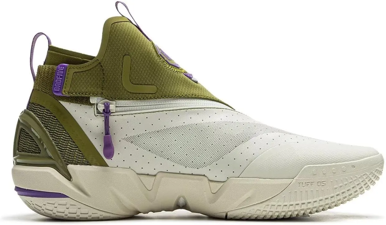 LI-NING BADFIVE Men's Reflective Lightweight High Rebound Mid Top Basketball Outdoor Shoes ABFU031