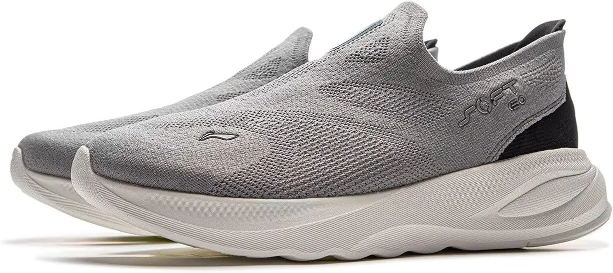 LI-NING Soft GO 2 Knit Men's Leisure Shoes Reflective Breathable Cool Trendy Casual Shoes AGLV017