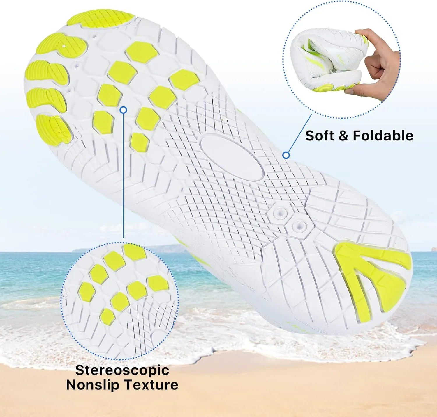 Lightweight Comfortable Water Shoes for Men Women Barefoot Quick Dry Aqua Shoes Outdoor Beach Shoes for Diving Walking Boating Swimming Surfing Yoga