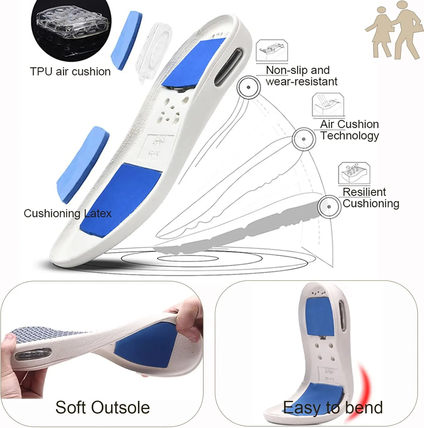 Lightweight Walking Sneakers,Orthopedic Lightweight Comfy Casual Slippers for Elderly Swollen Feet Arthritis Recovery Men 10.5/Women 11.5