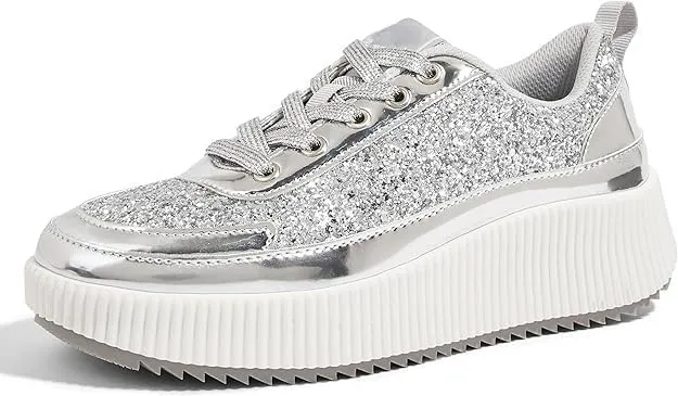 Liliana Jessy-3 Women's Braided Walking Shoes Platform Heel Fashion Sneakers