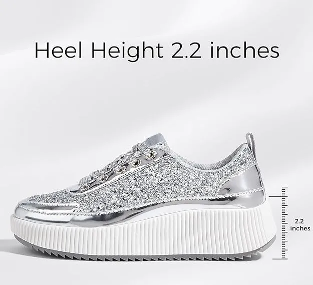 Liliana Jessy-3 Women's Braided Walking Shoes Platform Heel Fashion Sneakers