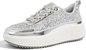 Liliana Jessy-3 Women's Braided Walking Shoes Platform Heel Fashion Sneakers