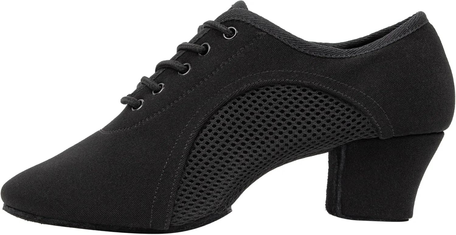 Linodes Women's Lace Up Breathable Practice Ballroom Shoes, Professional Latin Performance Dance Shoes, Split Sole