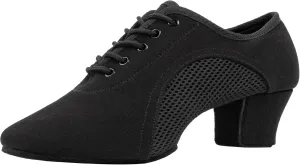 Linodes Women's Lace Up Breathable Practice Ballroom Shoes, Professional Latin Performance Dance Shoes, Split Sole