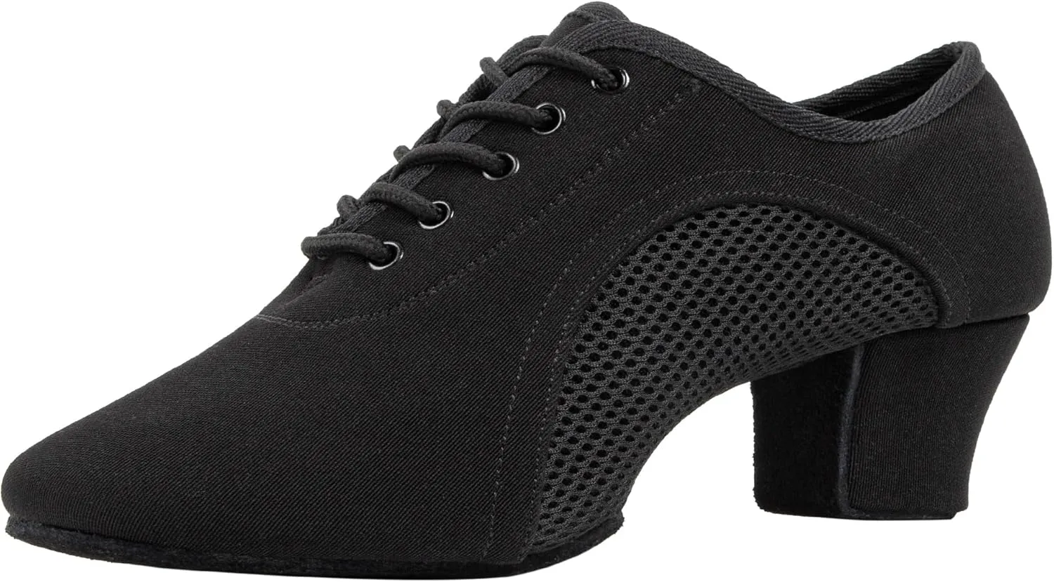 Linodes Women's Lace Up Breathable Practice Ballroom Shoes, Professional Latin Performance Dance Shoes, Split Sole