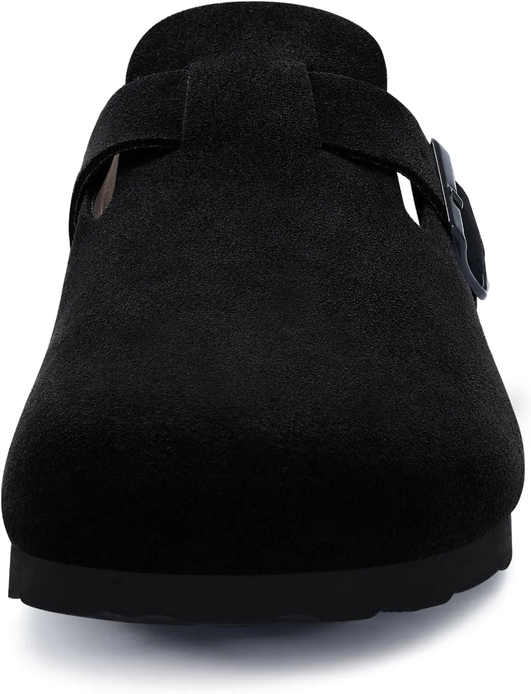 Litfun Women's Genuine Suede Clogs Soft Footbed Leather Potato Shoes Comfort Slip On Clogs with Arch Support
