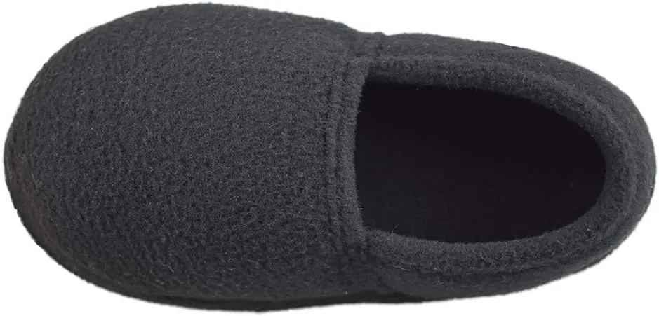Little/Big Kids Warm Plush Fleece Slippers with Soft Memory Foam Slip-on Indoor Shoes