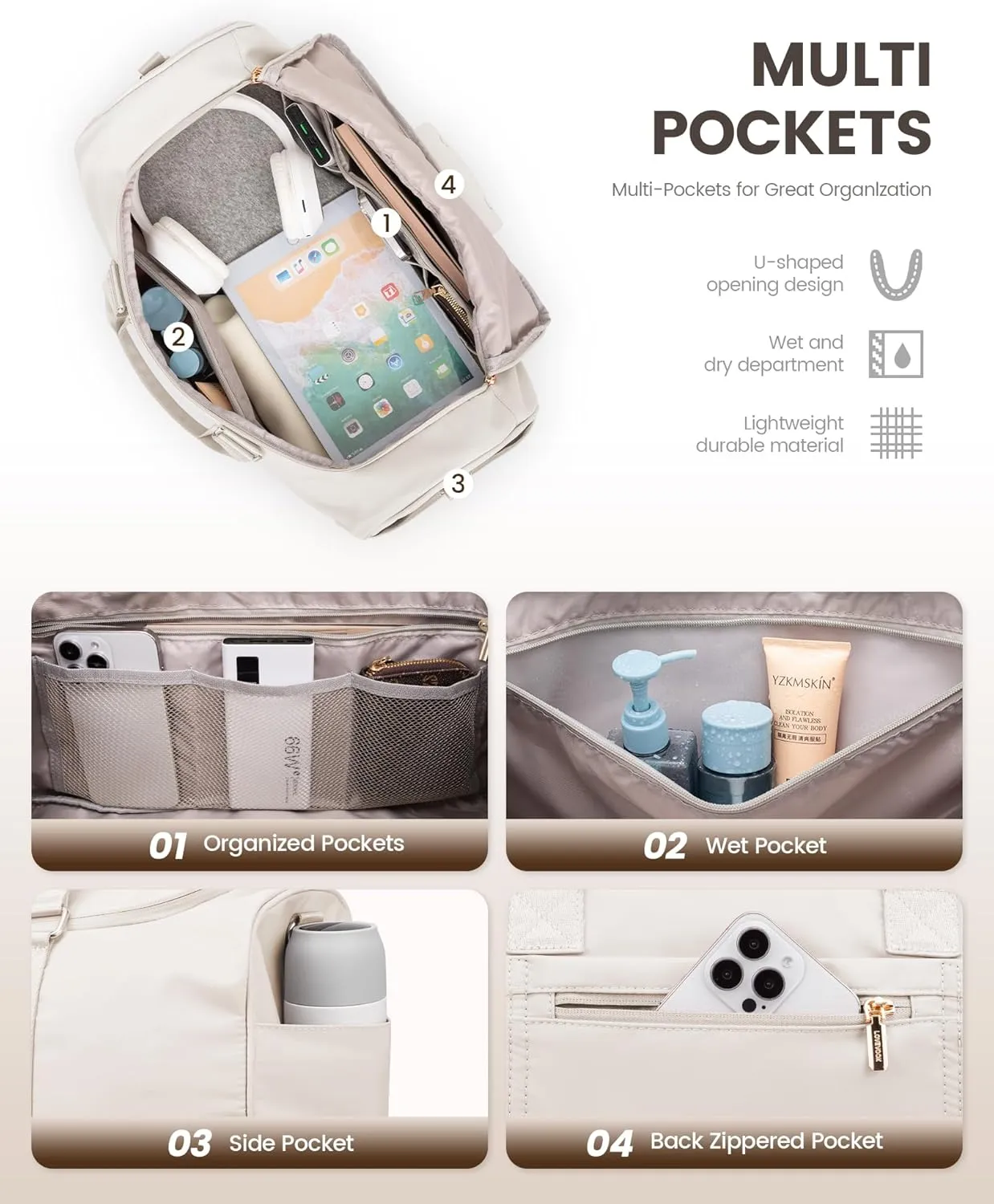 LOVEVOOK Gym bag for Women,Weekender Overnight Bag with Shoe Compartment, Personal Item Travel Duffle Bags with Toiletry Bag & Wet Pocket, Carry on Duffel Bags, Hospital Bags for Labor and Delivery