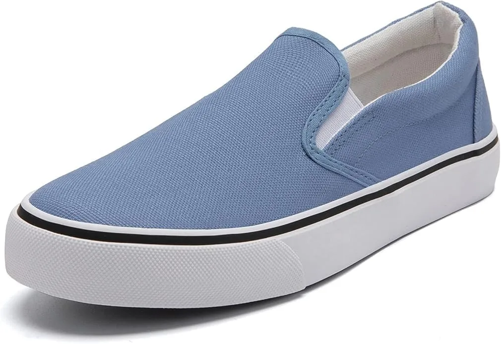 Low-Top Slip Ons Women's Fashion Sneakers Casual Canvas Sneakers for Women Comfortable Flats Breathable Padded Insole Slip on Sneakers Women Low Slip on Shoes