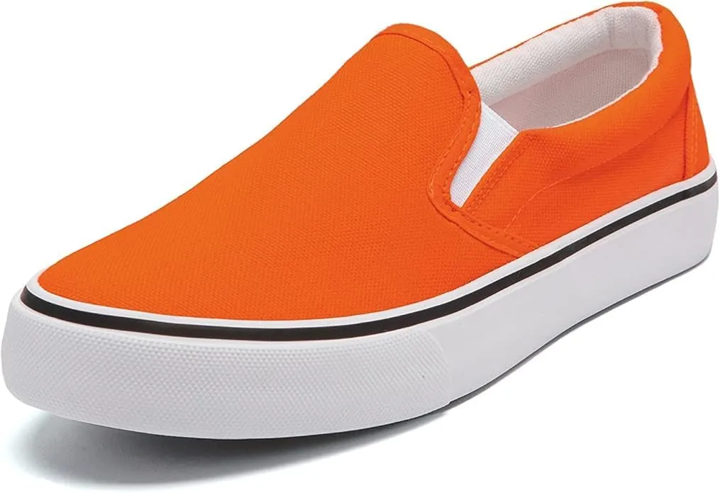 Low-Top Slip Ons Women's Fashion Sneakers Casual Canvas Sneakers for Women Comfortable Flats Breathable Padded Insole Slip on Sneakers Women Low Slip on Shoes