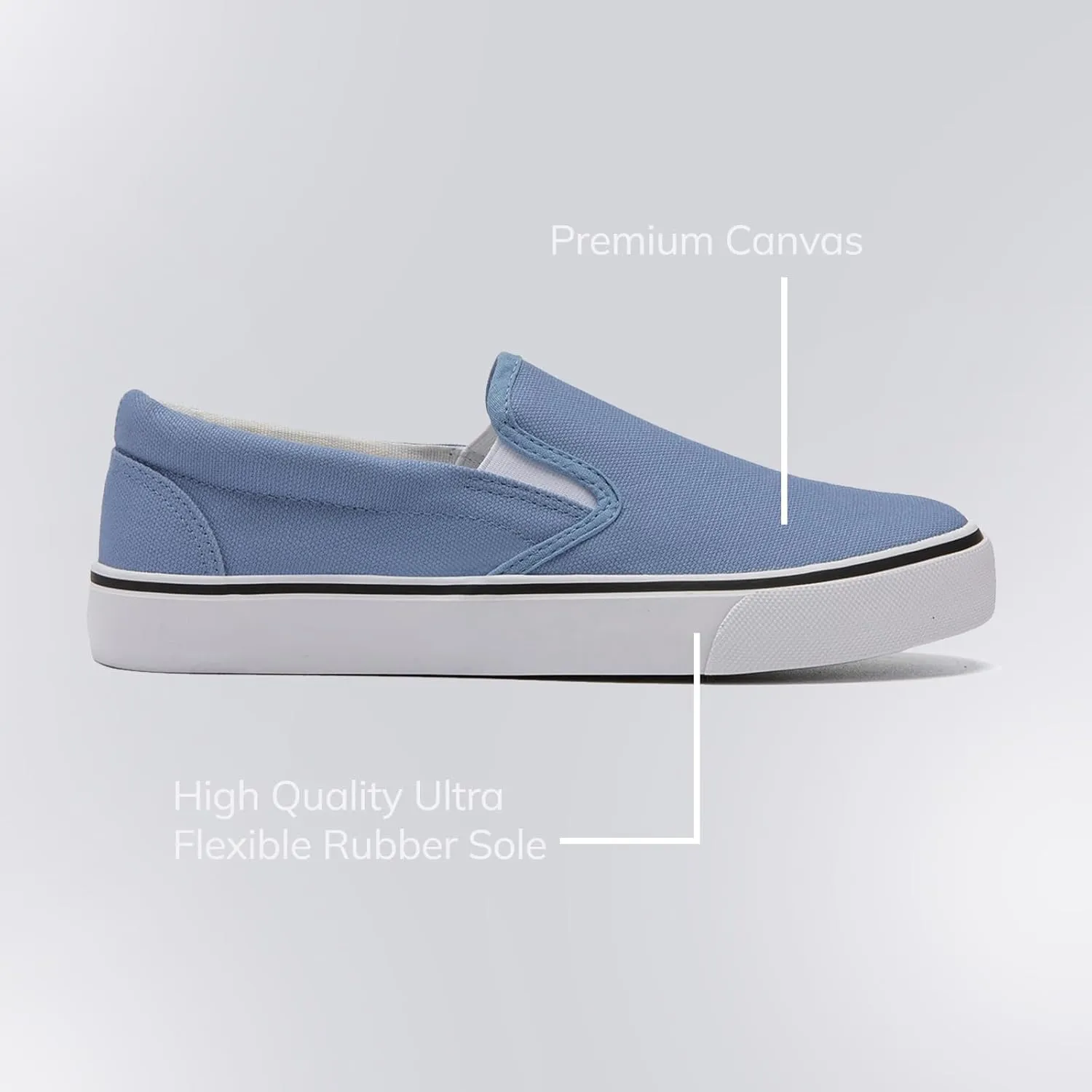 Low-Top Slip Ons Women's Fashion Sneakers Casual Canvas Sneakers for Women Comfortable Flats Breathable Padded Insole Slip on Sneakers Women Low Slip on Shoes