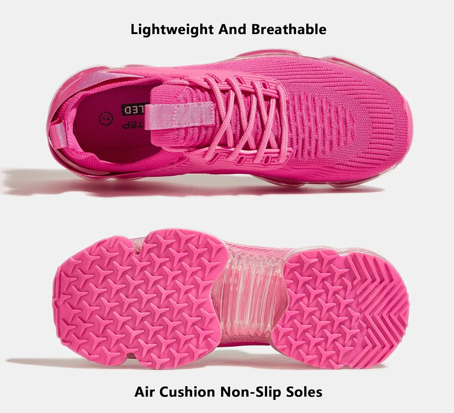 LUCKY STEP Women Air Cushion Fashion Sneakers Breathable Casual Comfortable Lightweight Walking Shoes