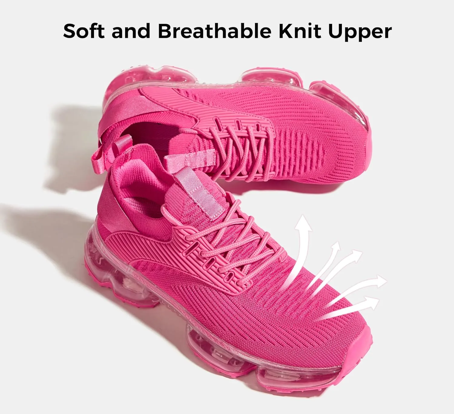 LUCKY STEP Women Air Cushion Fashion Sneakers Breathable Casual Comfortable Lightweight Walking Shoes