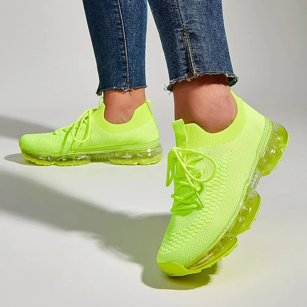LUCKY STEP Women Air Cushion Fashion Sneakers Breathable Casual Comfortable Lightweight Walking Shoes