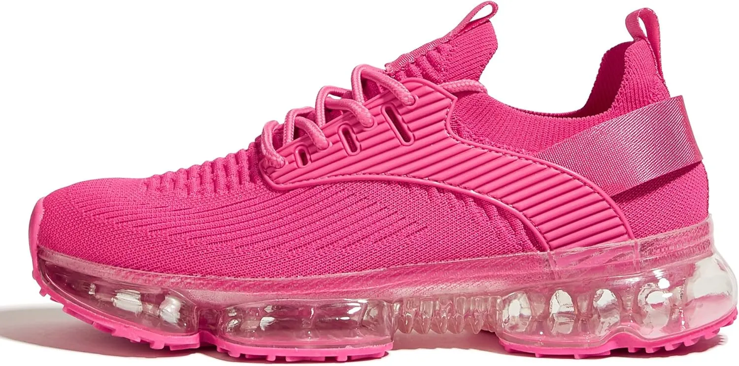 LUCKY STEP Women Air Cushion Fashion Sneakers Breathable Casual Comfortable Lightweight Walking Shoes