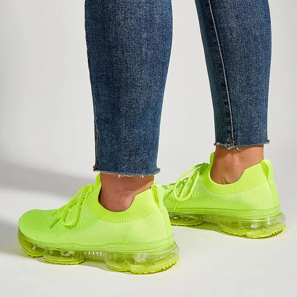 LUCKY STEP Women Air Cushion Fashion Sneakers Breathable Casual Comfortable Lightweight Walking Shoes