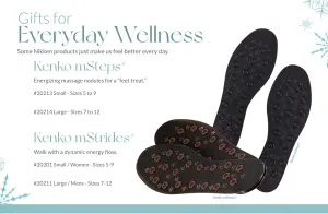 Magnetic Insoles for Men & Women for Nikken Kenko mStrides 20201 - Shoe insoles for Work Boots, Running, Walking -Comfortable Sneaker Magnetic Acupressure Foot Support - Shoe Accessories (Large, 7-12)