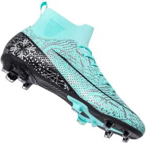 MEBAMY Men's Football Cleats High-Tops Comfortable - Gold-Plated Sole Spikes Soccer Boots for Turf AG
