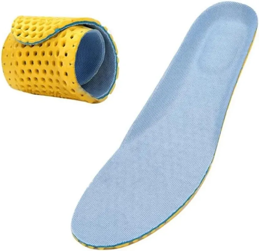 Memory Foam Insoles for Shoes Sole Mesh Deodorant Breathable Cushion Running Insoles for Feet Man Women Orthopedic Insoles(D,41-42)