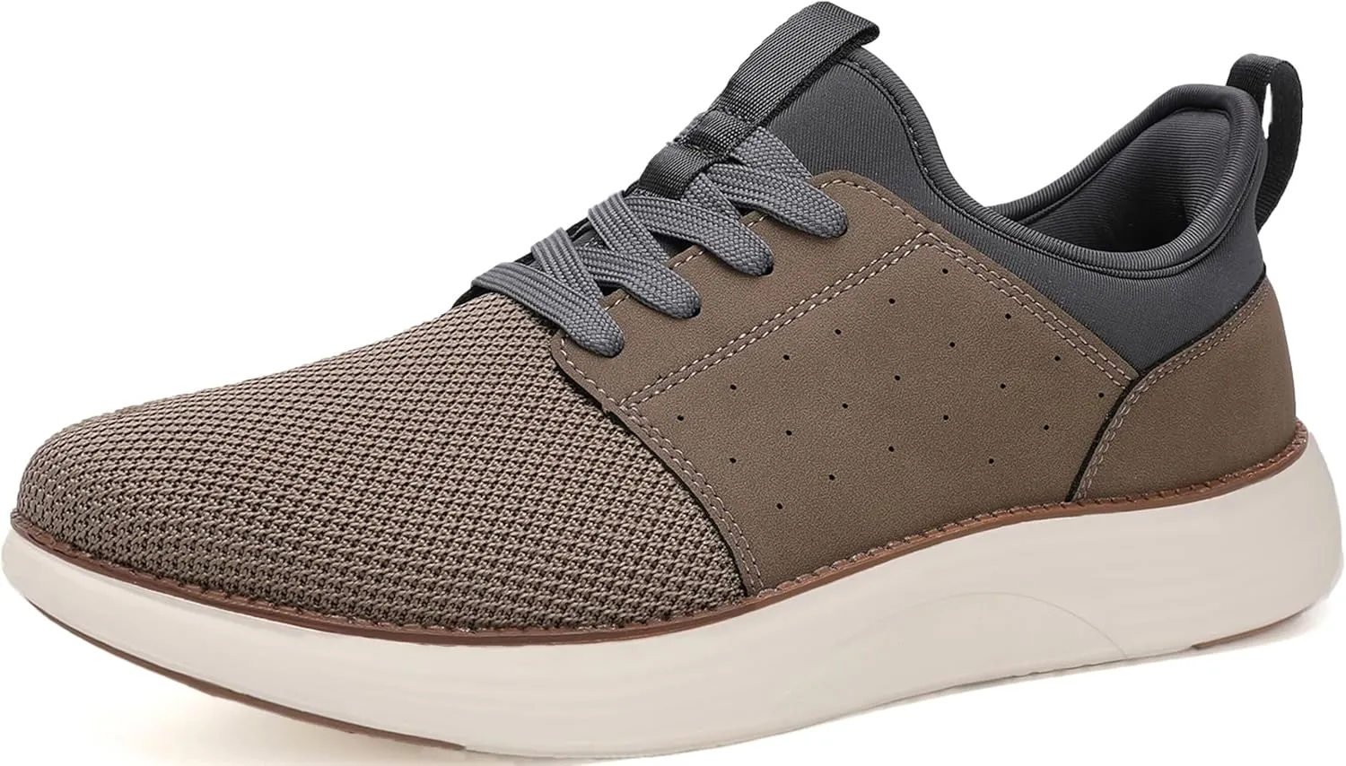 Men Casual Dress Shoes Hands Free Slip On Laceless Fashion Sneakers Lightweight Breathable Walking Shoes Gym Tennis Athletic