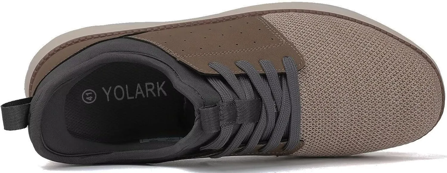 Men Casual Dress Shoes Hands Free Slip On Laceless Fashion Sneakers Lightweight Breathable Walking Shoes Gym Tennis Athletic