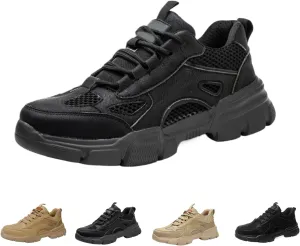 Men's and Women's Steel Toe Work Sneakers, Lightweight and Comfortable Work Safety Shoes, Steel Toe Safety Sneakers