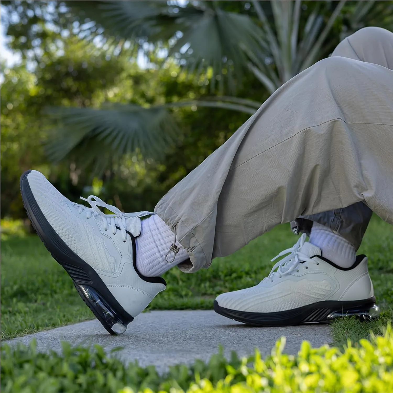 Mens Athletic Running Shoes Easy Slip On Tennis Sneakers Lightweight Comfortable Gym Walking Shoes for Men
