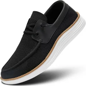 Mens Boat Shoes Casual Loafers Slip On Walking Dress Sneakers Mesh Business Oxfords Work Lightweight Soft Sole
