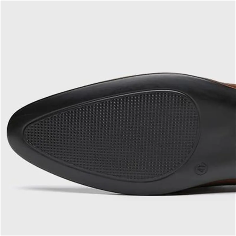 Men's Brushed Design Casual Pedal Business Formal Leather Shoes Men Gentleman Foot Loafers Breathable Shoes Suitable for Daily Travel and Driving