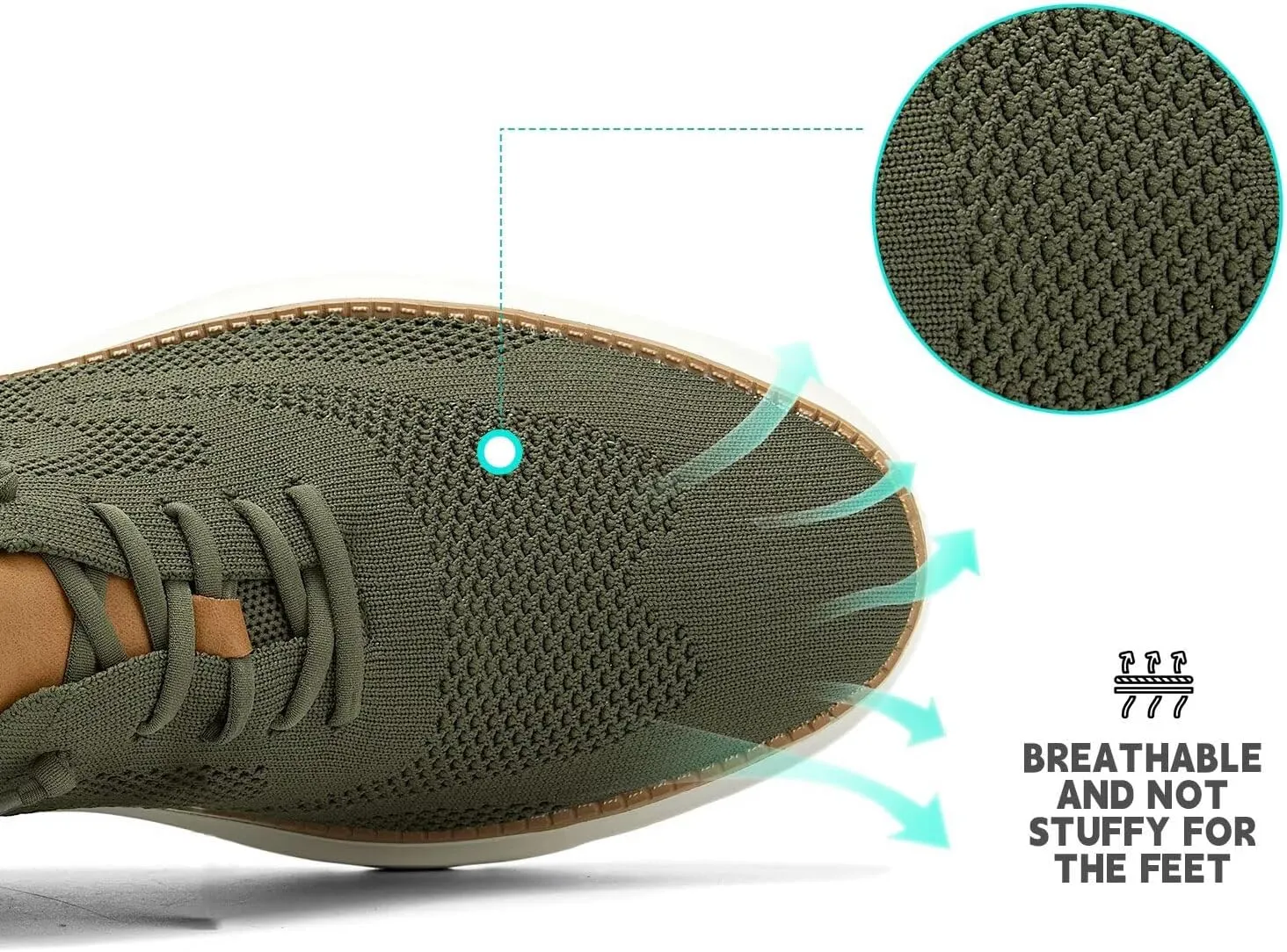 Mens Casual Dress Oxfords Shoes Fashion Mesh Business Walking Work Slip on Sneakers Comfortable Lightweight Soft Sole