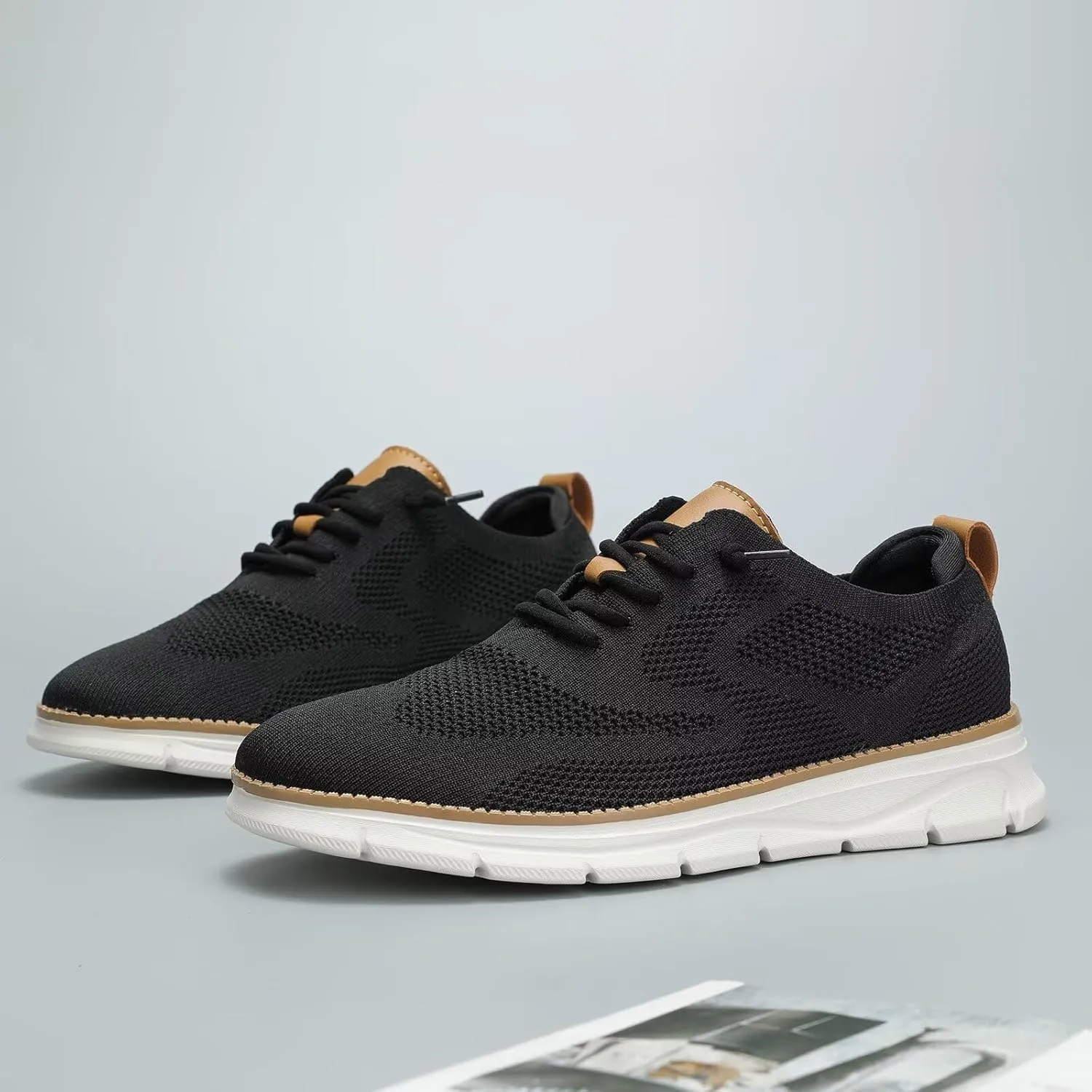 Mens Casual Dress Oxfords Shoes Fashion Mesh Business Walking Work Slip on Sneakers Comfortable Lightweight Soft Sole