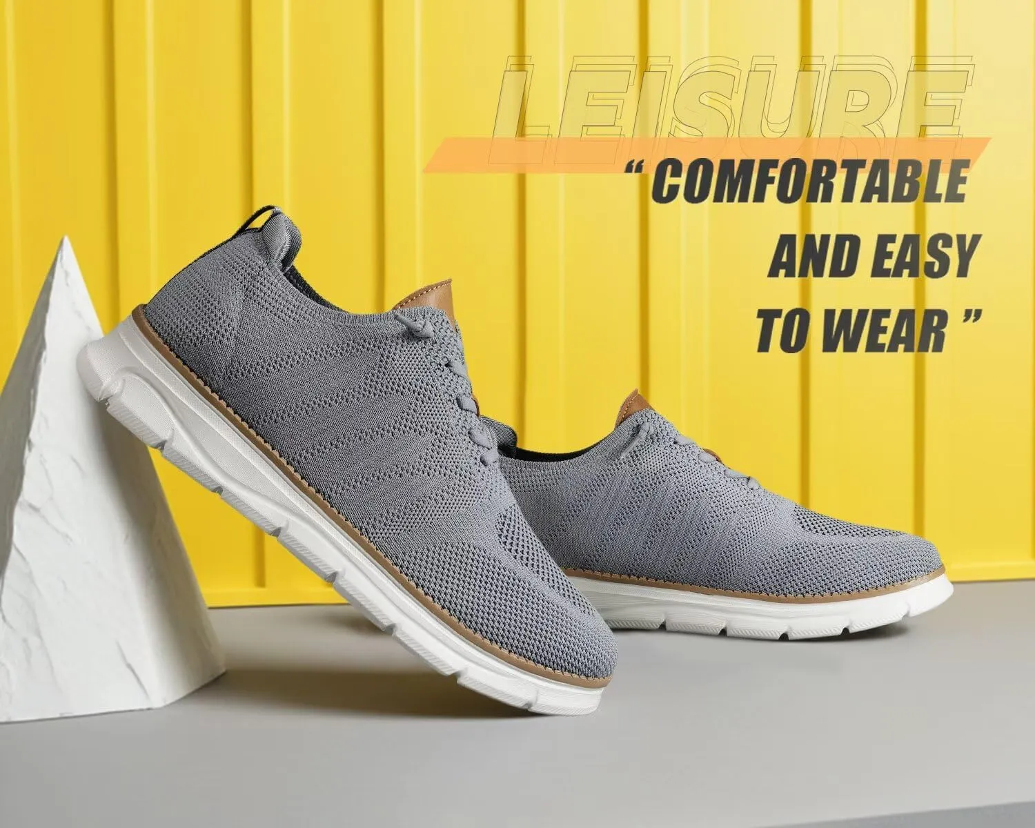 Mens Casual Oxfords Shoes Mesh Slip On Fashion Walking Dress Sneakers Work Lightweight Breathable Soft Sole